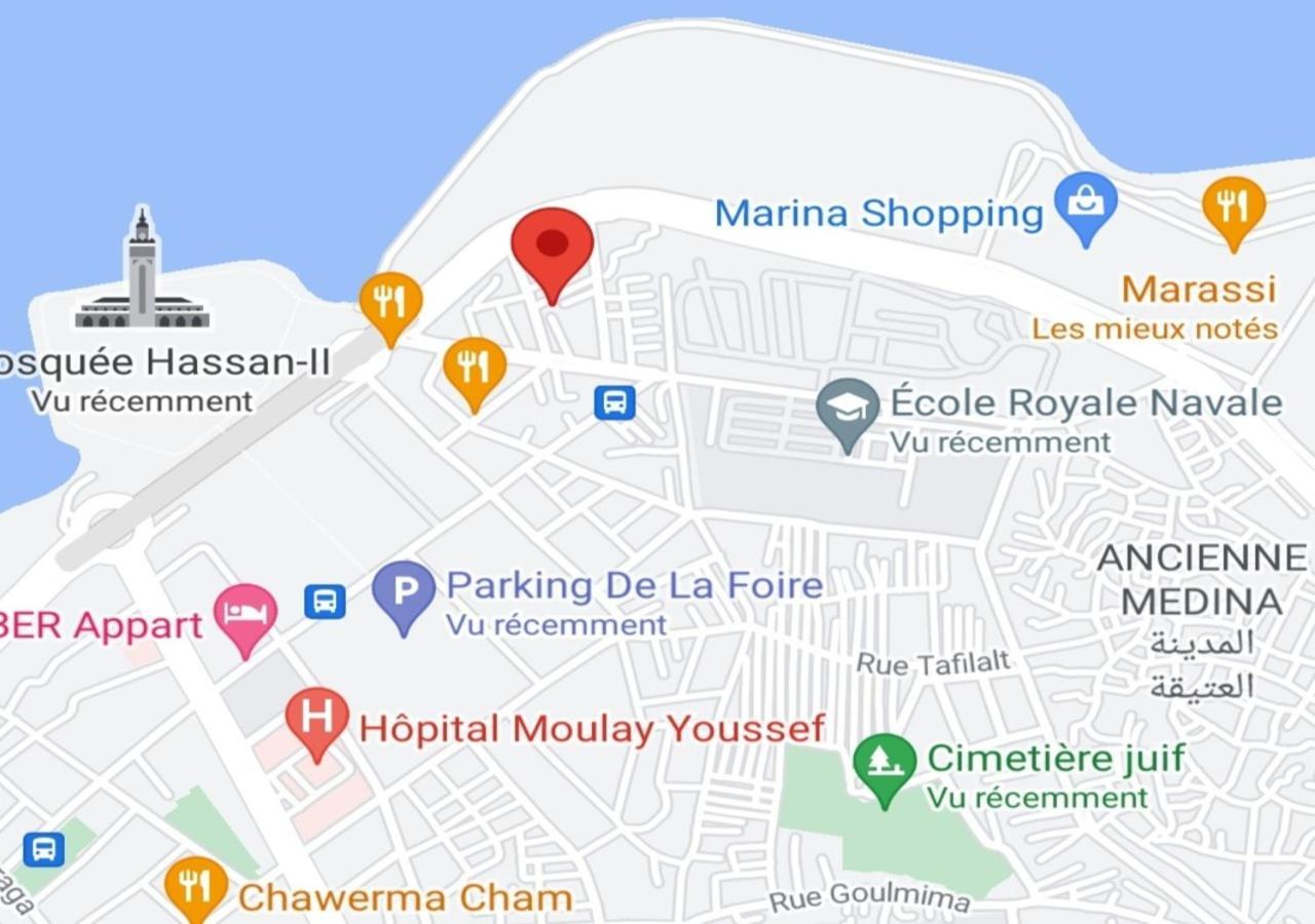 Modern Apartment Opposite The Hassan2 Mosque, Very Well Equipped And Stylish, 85 M2 With Gym And Direct Sea View With Underground Garage , Prohibits Unmarried Couples Of Arab Origin Καζαμπλάνκα Εξωτερικό φωτογραφία